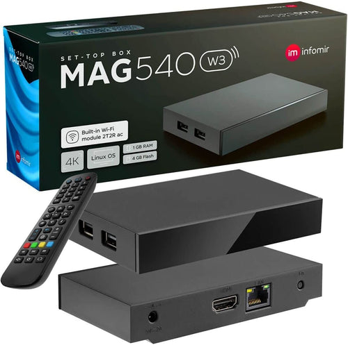 2023 INFOMIR MAG 540W3 DUAL Wifi 5G 4K Faster than Mag524W3 Mag522W3 LINUX BOX