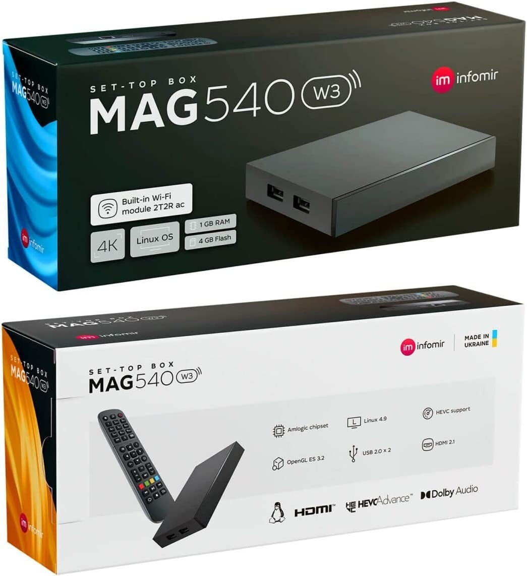 2023 INFOMIR MAG 540W3 DUAL Wifi 5G 4K Faster than Mag524W3 Mag522W3 LINUX BOX